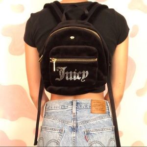 Black velvet juicy mini backpack 🖤🤎🤎